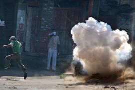 Tear gas shell fired at protesters