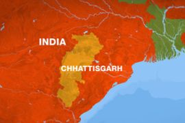Map of India showing Chhattisgarh