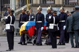 Lopez funeral Colombia president