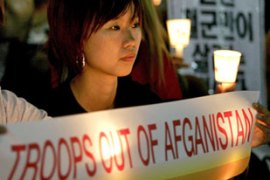 South Korea protest Afghanistan