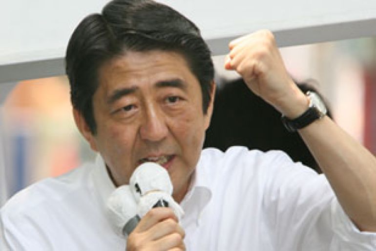 Shinzo Abe campaigns elections