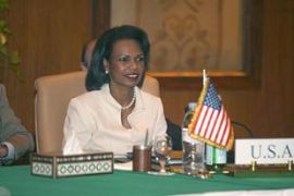 US Secretary of State Condileezza Rice, Sharm el Sheikh Egypt 31 July 2007