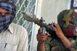 Pro-Taliban fighter at the New Red Mosque in NWFP