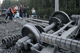 Russia train derailment