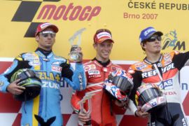 Czech MotoGP podium