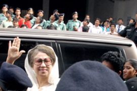 Khaleda Zia - former Bangladesh prime minister - waving