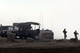 Israeli troops on Gaza border