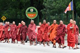 myanmar monks protest