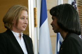 Condoleezza Rice and Tzipi Livni