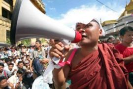 monks yangon protest