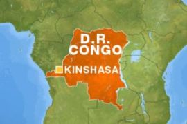 dr congo map showing capital kinshasa