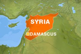 map - Syria showing Damascus