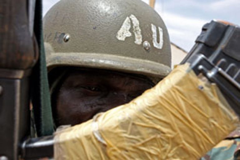 AU peacekeeper in Darfur