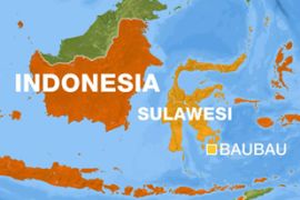 indonesia, sulawesi map, bau bau