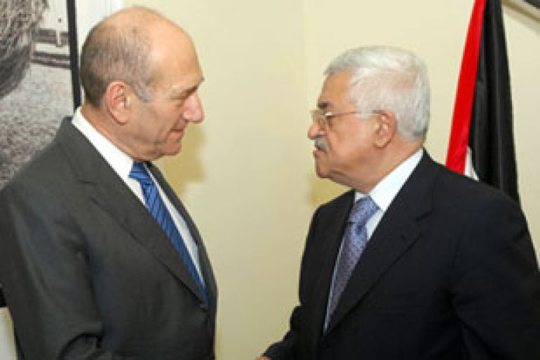 Olmert and Abbas in Jerusalem