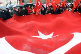 Turkey Flag Protest