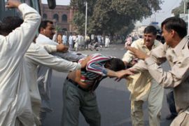Protester in Pakistan