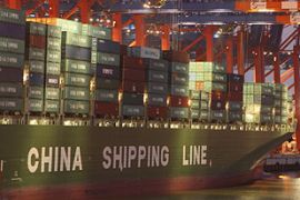 china trade ship in port shipping containers getty image