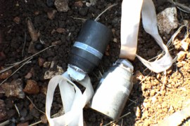 Unexploded cluster bombs