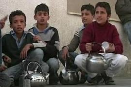 Gaza child labour, tea sellers