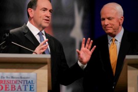 Mike Huckabee and Arizona Senator John McCain
