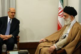 Iran's ayatollah with ElBaradei