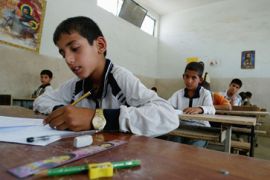 exams sadr city iraq school boys