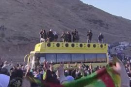 Kurdish demonstrators