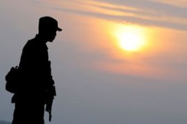 Sri Lanka soldier shillouette