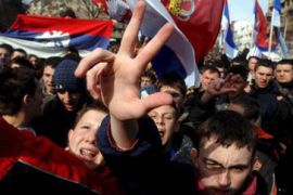 Serbia protests over Kosovo