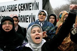 Turkey headscarf protest (anti the ban)