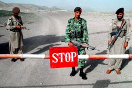 Pakistani troops on afghan border