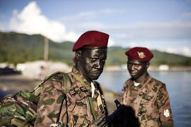 Sudanese troops on Comoros