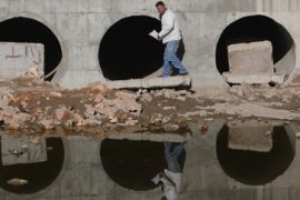West bank sewage drain
