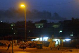 Smoke rises in southern Basra