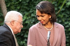 Condoleezza Rice with Mahmoud Abbas