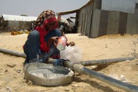 Displaced somali woman