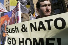 Nato protests in Russia