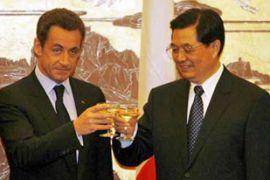 China France Sarkozy meets Hu Jintao