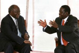 Mwai Kibaki and Raila Odinga