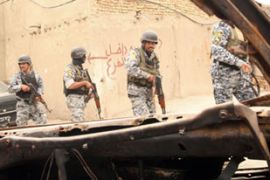 Iraqi police commandoes in Sadr City