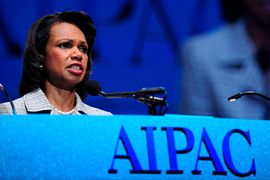 condoleezza rice Aipac US Israel conference lobby