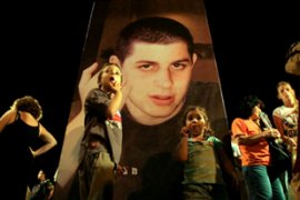 Poster of Gilad Shalit, captive Israeli soldier