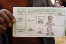 Zimbabwe ballot paper