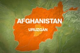 afghanistan map with uruzgan province