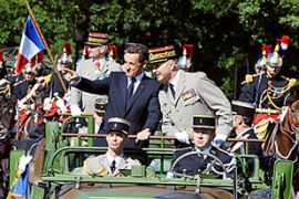 Sarkozy at Bastille day parade