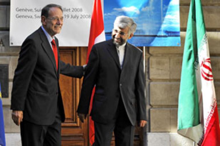 Javier Solana and Saeed Jalili in Genevea Iran nuclear