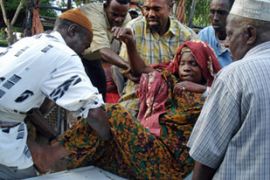 Somalia injured woman