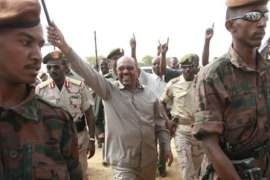 Omar al-Bashir sudan darfur visit rally