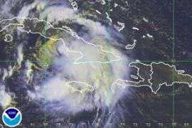 satellite image of tropical storm fay dominican republic